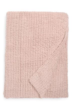 Barefoot Dreams CozyChic Rib Throw Blanket in Dusty Mauve at Nordstrom