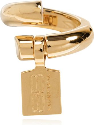 Balenciaga Ring met gegraveerd logo - Dames - Ringen - Geel - 54 MM - Accessoires