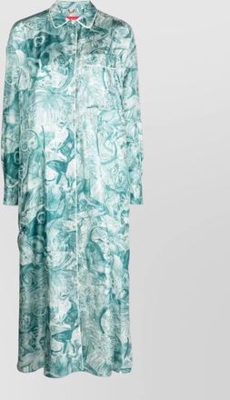 F.R.S. For Restless Sleepers silk printed maxi shirt dress