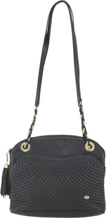 Bally Vintage Chain Quilted Leather Leather Shoulder Bag Bag (Pre-Owned)