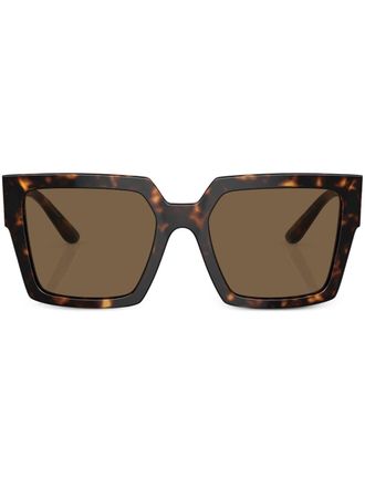 Dolce & Gabbana Eyewear tortoiseshell logo-plaque sunglasses - Verde