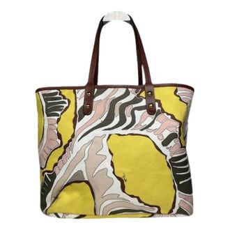 Emilio Pucci Pre-owned Canvas Tote Bag - Dames - Vintage Shopper - Geel - ONE Size - Vintage