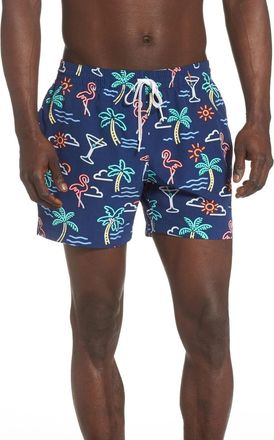Chubbies Classic Swim Trunks Mens Navy 5.5 Drawstring Waist DSGL10
