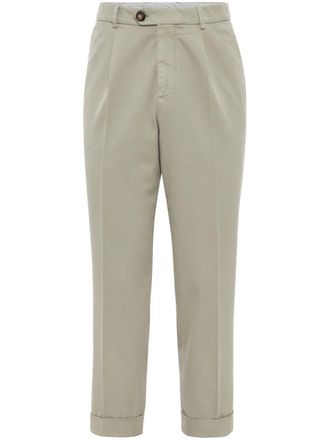 Brunello Cucinelli Geplooide pantalon - Groen