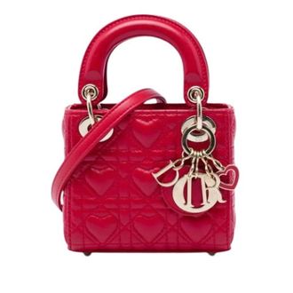 Dior Pre-owned Lady Dior - Dames - Pre-owned - Rood - Maat: ONE Size Leer