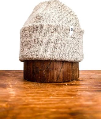 Upstate Stock Unisex Melange Ragg Wool Beanie In Oatmeal