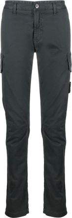 Stone Island dyed twill cargo trousers - men - Cotton/Spandex/Elastane - 31 - Grey