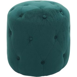 Hhg non utilizzato] Poggiapiedi pouf elegante 515 velluto 39x39x42cm verde