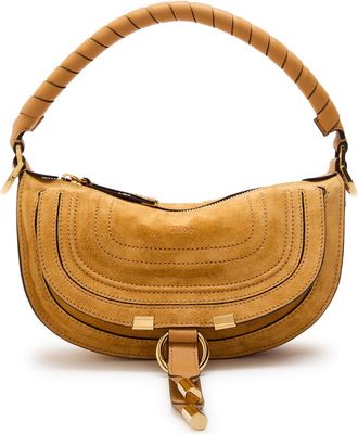 Chlo&eacute; Marcie Small Suede Shoulder bag - Tan - One Size