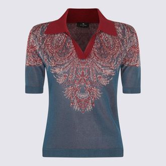 Etro T-Shirts And Polos Aubergine Mix-Donna
