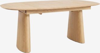 Sklum Mesa De Comedor Ovalada Extensible En Mdf Y Chapa De Fresno Nuveta Sklum