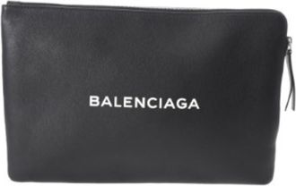 Balenciaga Black Leather Pouch (Pre-Owned)