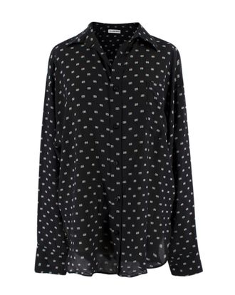 Balenciaga Black Monogram Shirt Size L