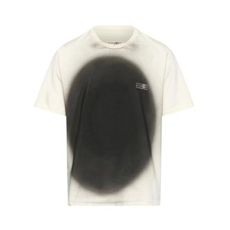 Maison Margiela T-Shirts, male, Beige, Size: 2XL Round neck graphic T-shirt
