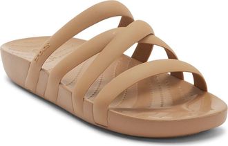 Crocs Splash Strappy Slide Sandal in Sepia at Nordstrom Rack, Size 10