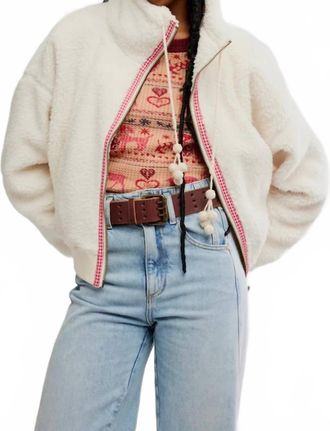 Free People Alpine Sherpa Jacket In White Swan
