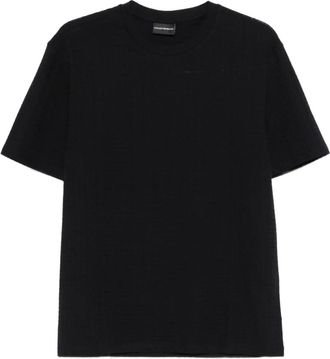Emporio Armani T-shirt con lavorazione in rilievo - Nero