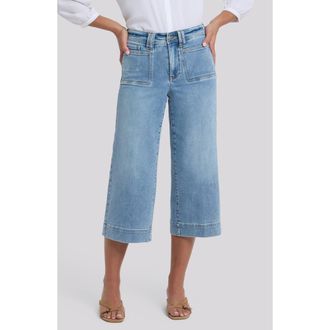 NYDJ Brigitte High Waist Wide Leg Capri Jeans in Mist Springs at Nordstrom, Size 14P