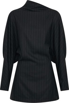 Nicholas Anika pinstripe mini dress - Black