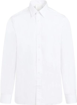 Givenchy Shirt met lange mouwen - Heren - Zakelijke Overhemden - Wit - 2XL - Katoen - Overhemden