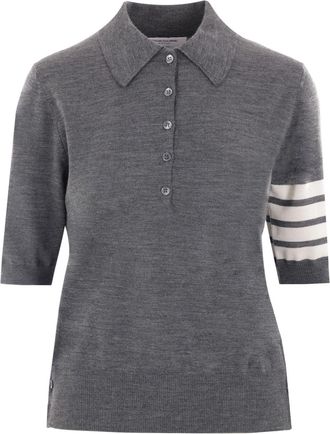 Thom Browne Wool Polo Shirt-Donna