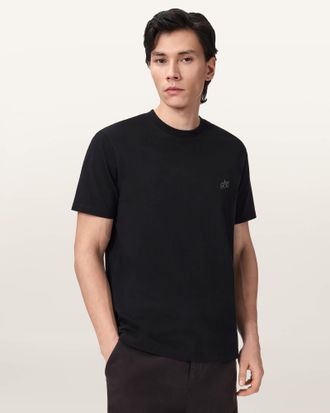 AllSaints Cipher Embroidered Crew Neck T-Shirt
