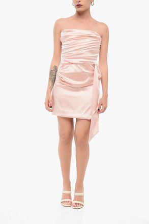 Halpern Vestito Drappeggiato in Satin Halpern