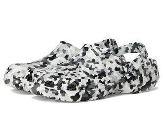 Crocs Classic Marbled Tie-Dye Clog Clog Shoes Black/White Confetti : Mens 11 - Womens 13 Medium, EVA