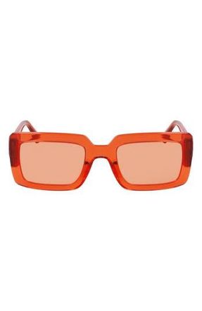 Longchamp 53mm Rectangular Sunglasses in Orange at Nordstrom Rack