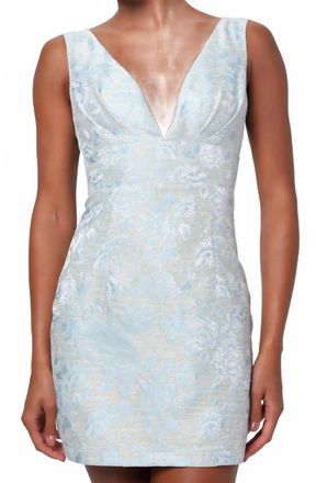 Lulus Camilla Floral Brocade Mini Dress In Light Blue