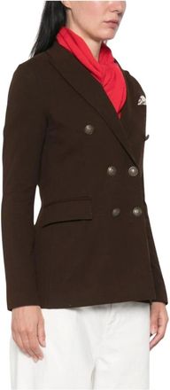 Circolo 1901 Blazer de Doble Botonadura - Jackets - Mujer - Marr&oacute;n - XS