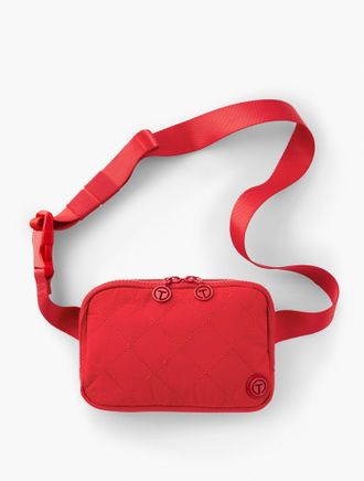 Talbots T By Talbots Quilted Nylon Belt Bag - Vivid Red - 001