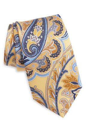 Nordstrom Paisley Jacquard Silk Tie in Yellow at Nordstrom
