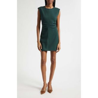 Veronica Beard Imara Gathered Waist Minidress in Pine at Nordstrom, Size 10