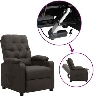 vidaXL Poltrona Alzapersona Tortora in Tessuto - Vidaxl