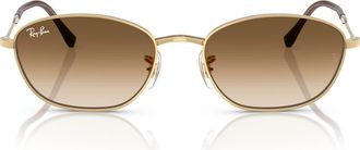Ray-Ban 58mm Irregular Oval Sunglasses in Gold Flash at Nordstrom
