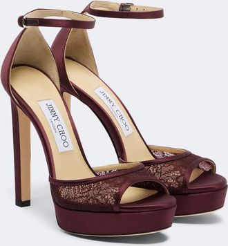 Jimmy Choo London Sandalias con plataforma Pattie de encaje