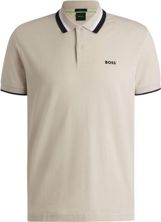 BOSS Paddy active polo shirt with contrast stripes