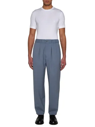 Giorgio Armani Mens Crew Neck T-Shirt White Viscose T-Shirts And Polos