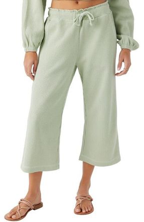 O'Neill Tour Waffle Knit Crop Pants in Desert Sage at Nordstrom, Size Small