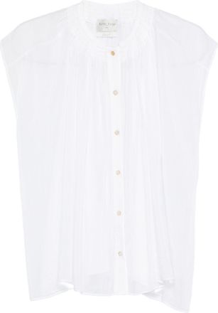 Forte_Forte Voile overhemd van katoen en zijde