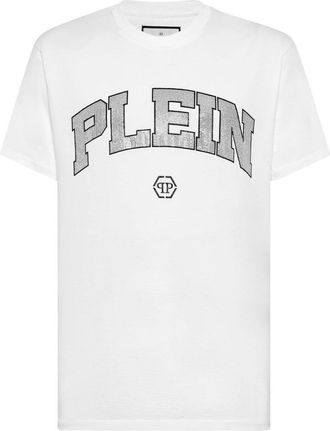 Philipp Plein Graphic Print Cotton T-Shirt With Crew Neckline
