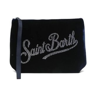 MC2 Saint Barth Clutches, female, Black, Size: ONE SIZE Aline Velvet Pouch