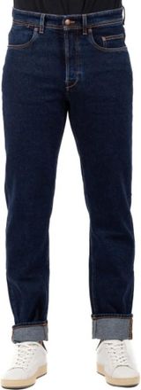 Siviglia Jeans, Heren, Blauw, W40, Leer, Mondolfo Slim-fit Jeans