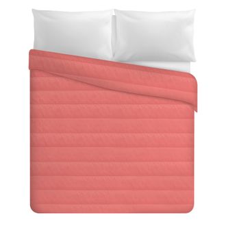 KASANOVA Trapuntino matrimoniale 250x260 cm corallo tinta unita