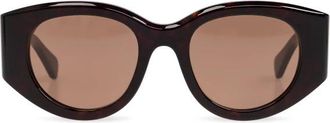Chlo&eacute; Zonnebril - Dames - Zonnebrillen - Bruin - 51 MM - Nylon - Accessoires