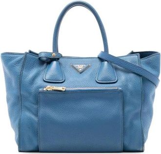 Prada Pre-owned Handbags, female, Blue, Size: ONE SIZE Pre-owned Vintage Handbag