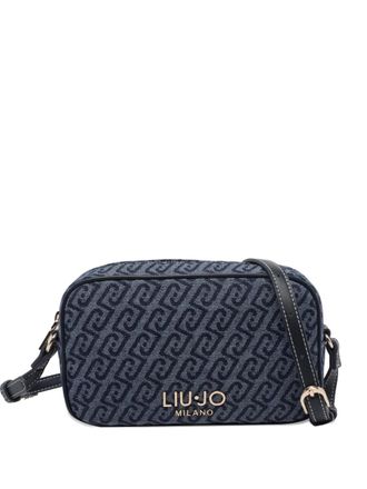 Liu Jo logo zip cross body bag - women - Cotton/Polyester - One Size - Blue