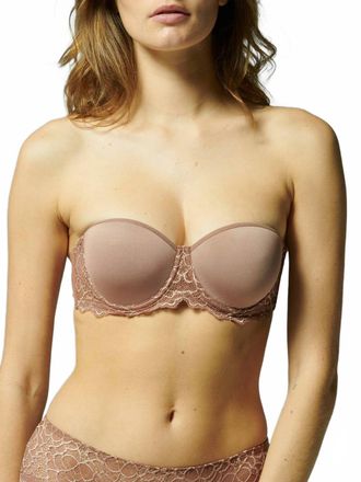 Simone P&eacute;r&egrave;le Caresse Strapless Bra In Brun Coco