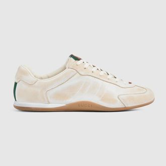 Gucci Womens Gucci Shift Sneaker, White, Leather
